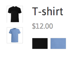 Screenshot of an online store that uses colors and no accompanying text.