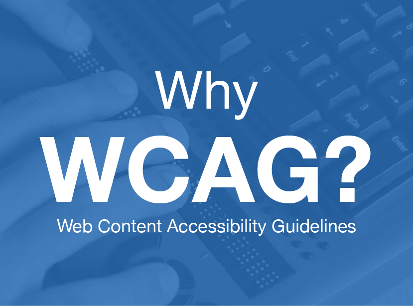 the words Why WCAG in a dark blue font